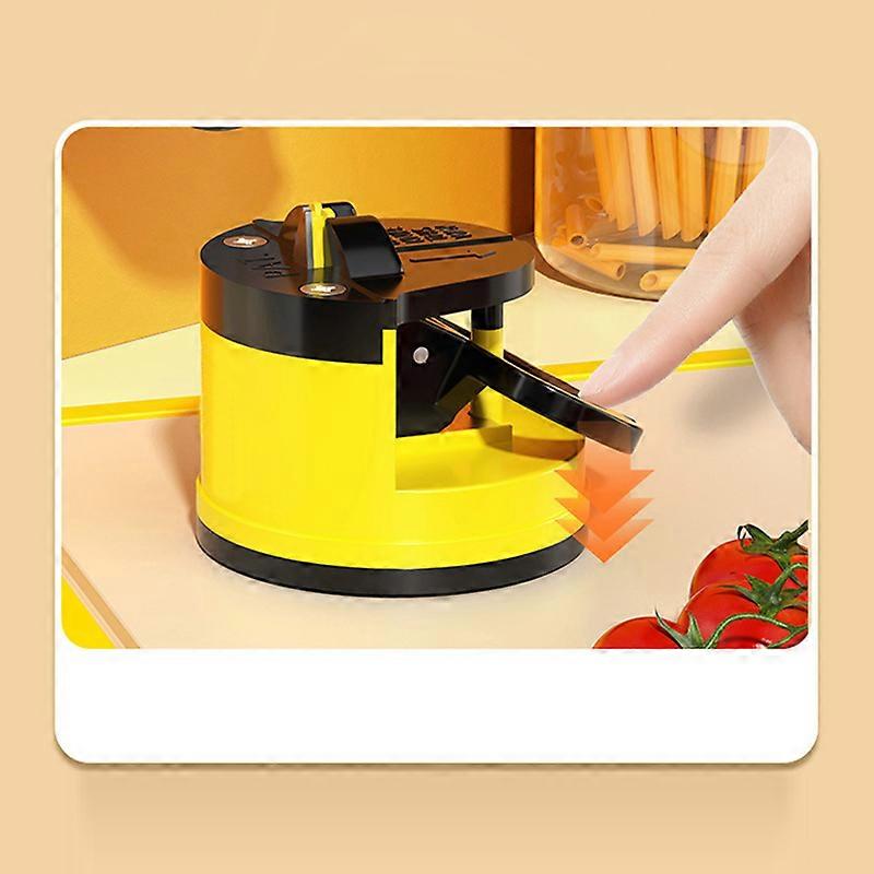 Automatic Kitchen Knife Sharpener with Suction Cup, Yellow Duck Design