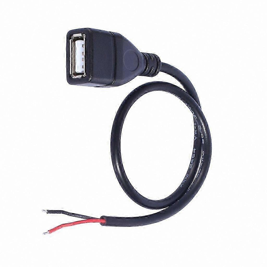 2Pin Bare Wire USB Cable Male to Open End Power Wire Replacement Connector