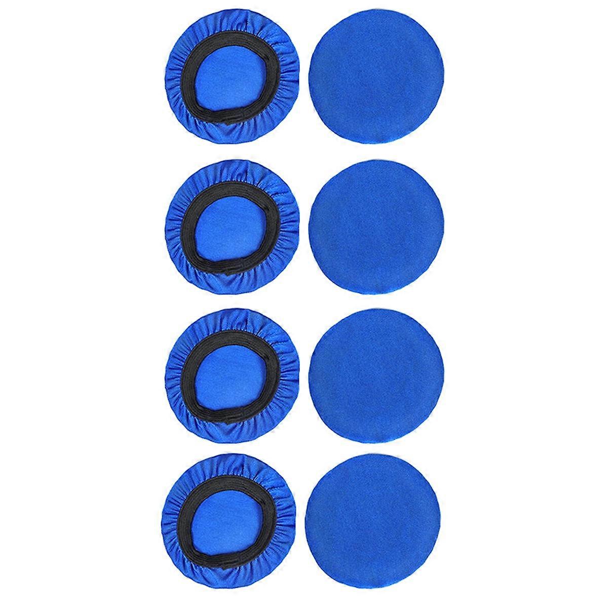 4 Pairs 8CM Elastic Earpad Covers Headphone Covers Stretchable and Washable Sanitary Earcup Protectors Blue