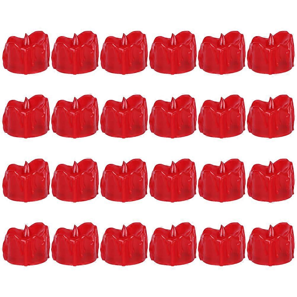 Creative LED Candles for Decor 12Pcs Plastic Candle-Shaped Display Lights