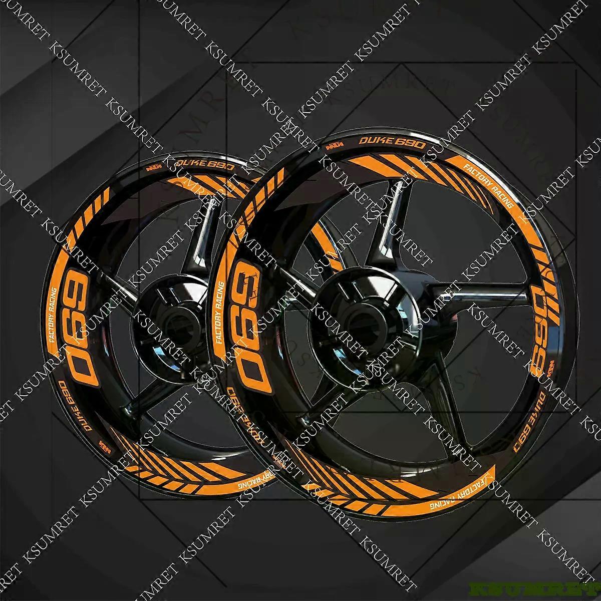 μοναδικό για Ktm Duke 690 Wheel Sticker Μοτοσικλέτα Ζάντα Λογότυπο Αυτοκόλλητα