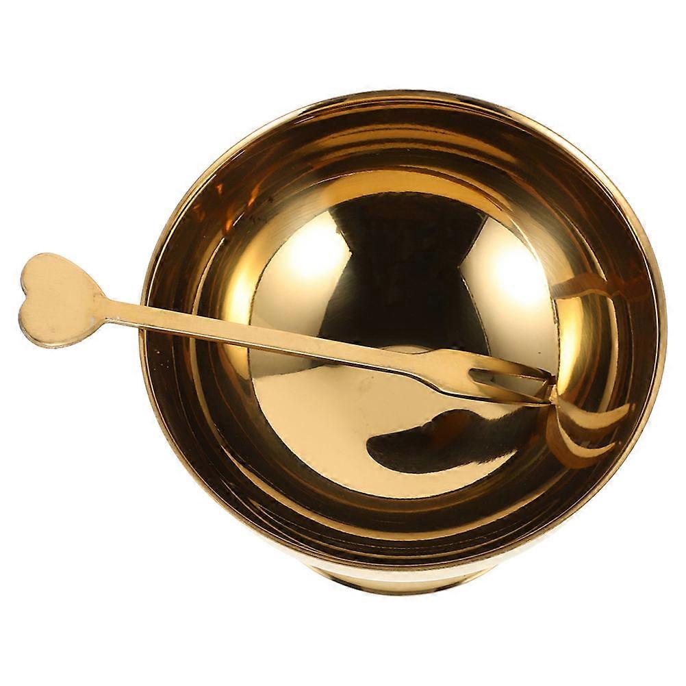 2Pcs Golden Dessert Cups for Serving Stainless Steel Ice Cream Bowls for Home Use