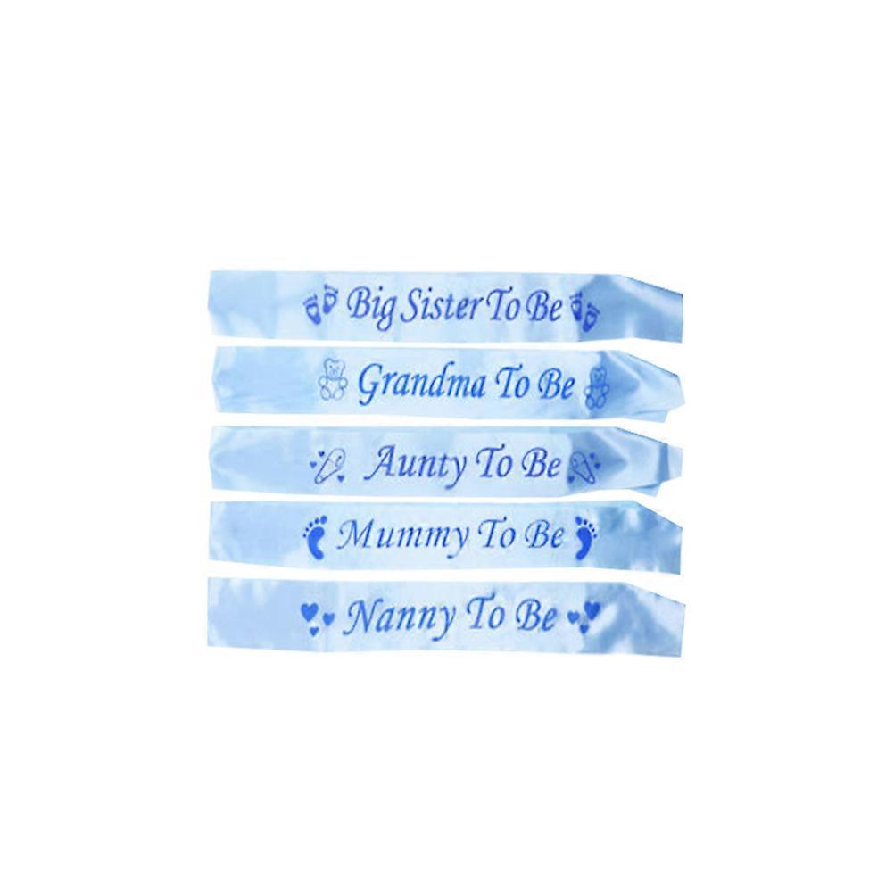 Grandma to Be Sashes Blue Satin Sash for Baby Shower Party Use