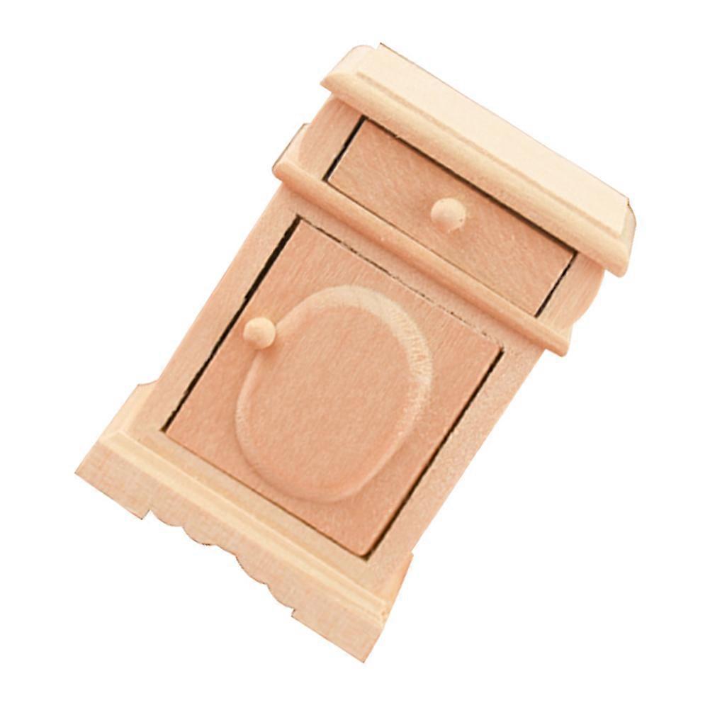 Mini Wooden Bedside Table Model for Decor 1Pcs with Delicate Details