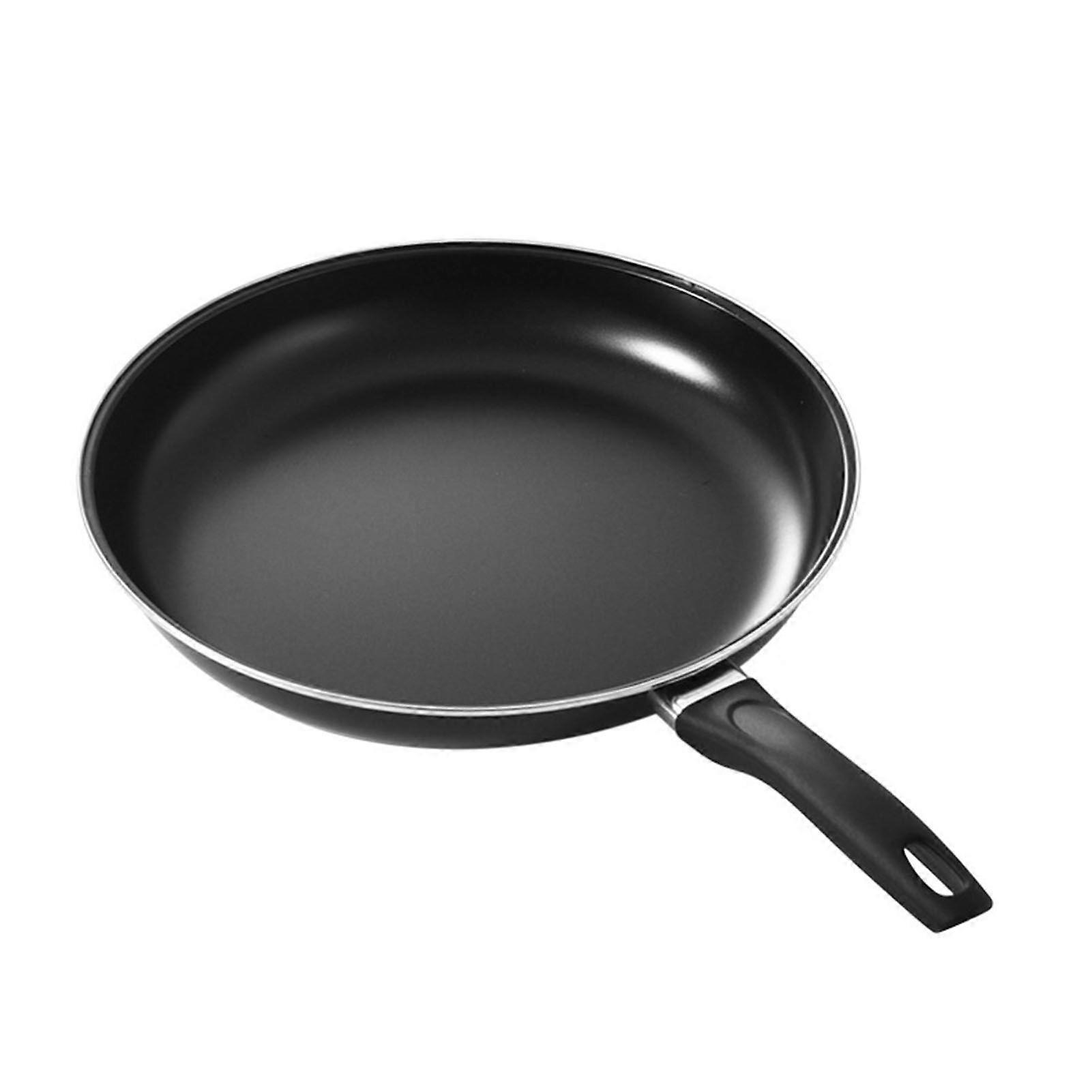 Round Frying Pan Portable Handle Nonstick Coating Flat Bottomed Fry Pan for Gas Stove Induction Cooker 30cm / 11.8in