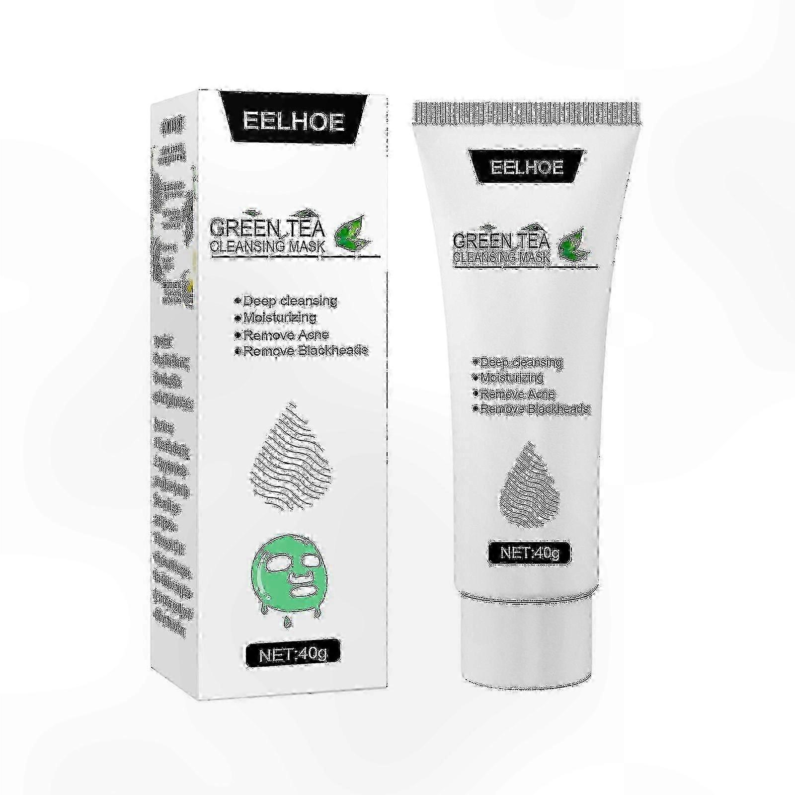 Moisturizing Peel-Off Mask with Green Tea Extract for Acne and Blackhead Removal, Gently Cleanses Skin