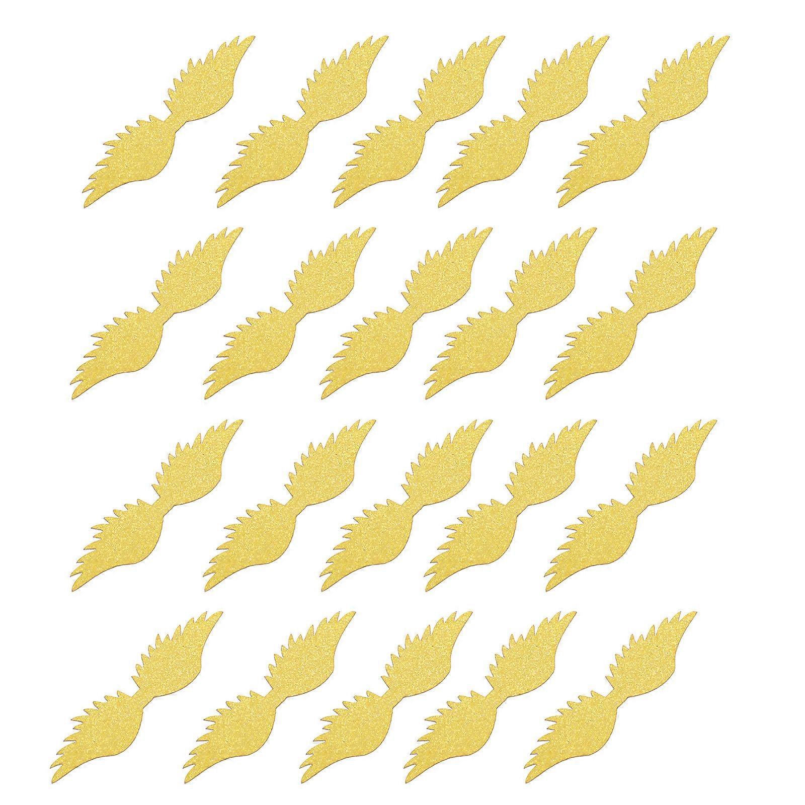 Creative Cake Picks For Various Cake Styles In Golden Color With Wing Shape Decoration 50Pack