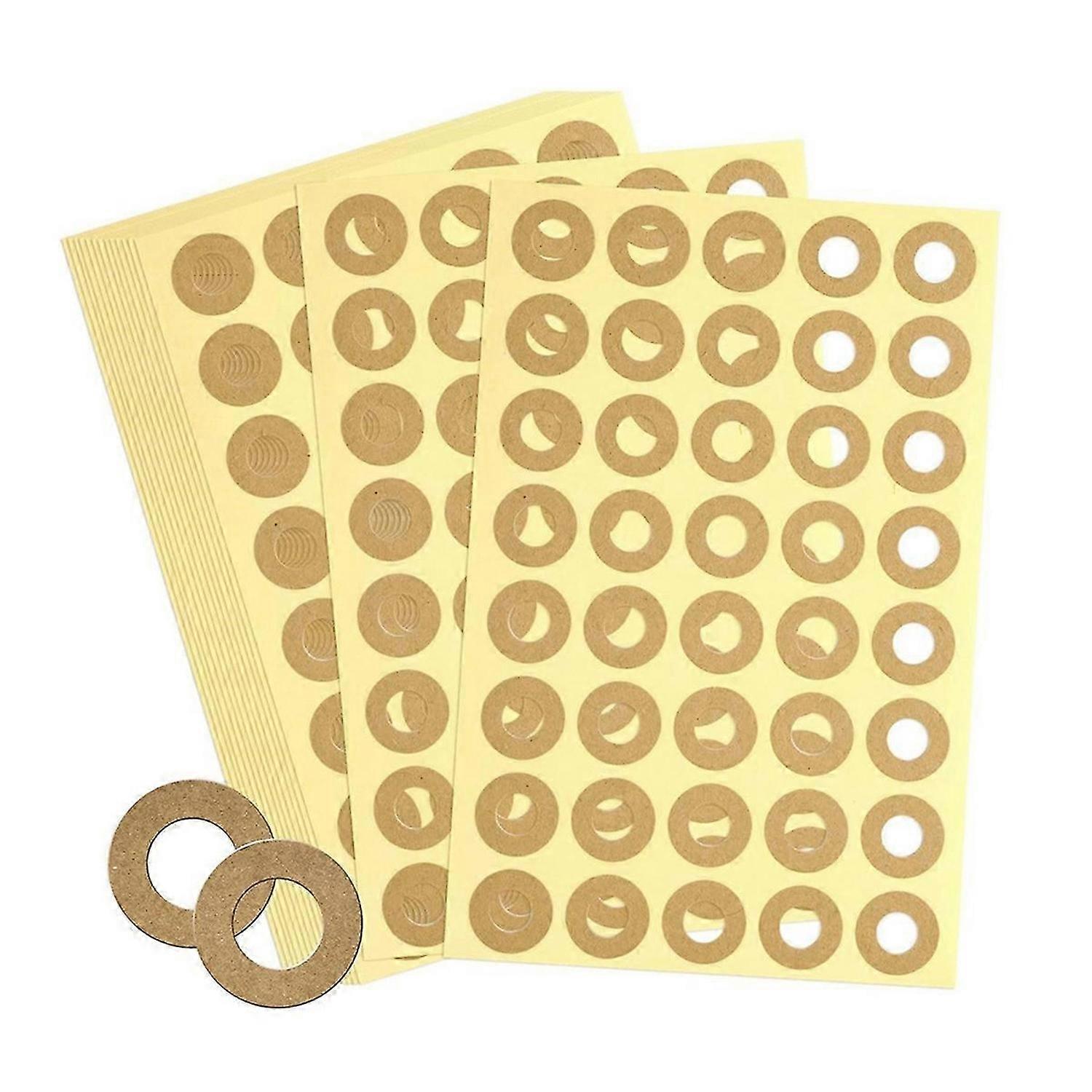 4000pcs Hole Punch Reinforcement Stickers, Self-Adhesive Brown
