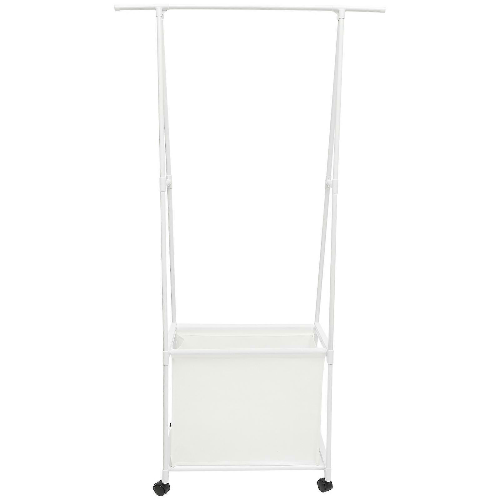 Drying Coat Rack Garment Rack Entryway Metal White Hanging Clothes 1Pack