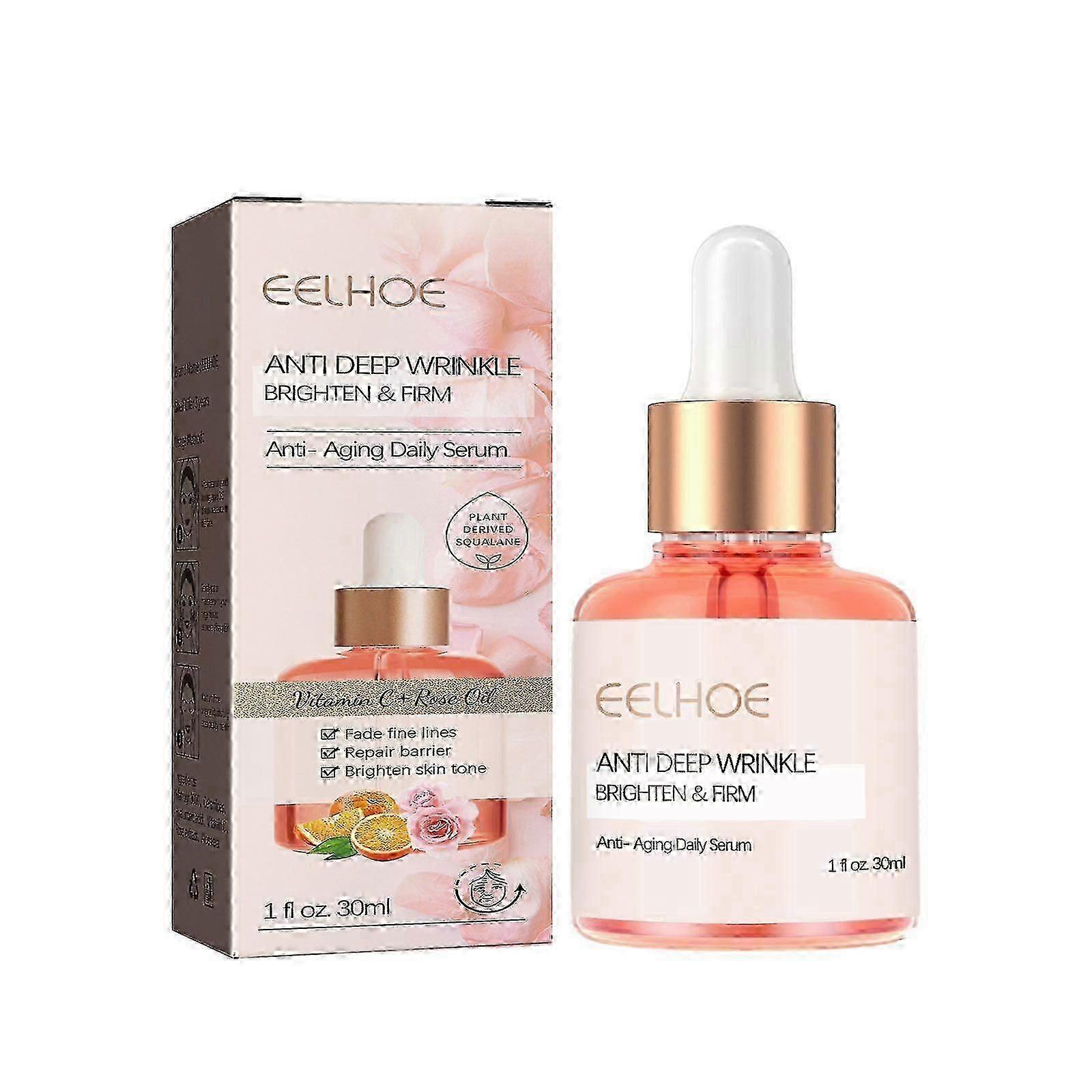 ローズオイルVCアンチエイジングセラム - 若々しい肌のための保湿、引き締め、しわ防止エッセンス