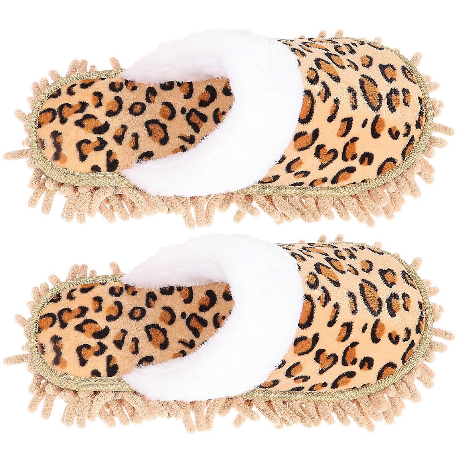 Mop Cleaning Slippers 1 Pair Washable Shoe-shaped Indoor Use Assorted Color Durable Cleaning Tool