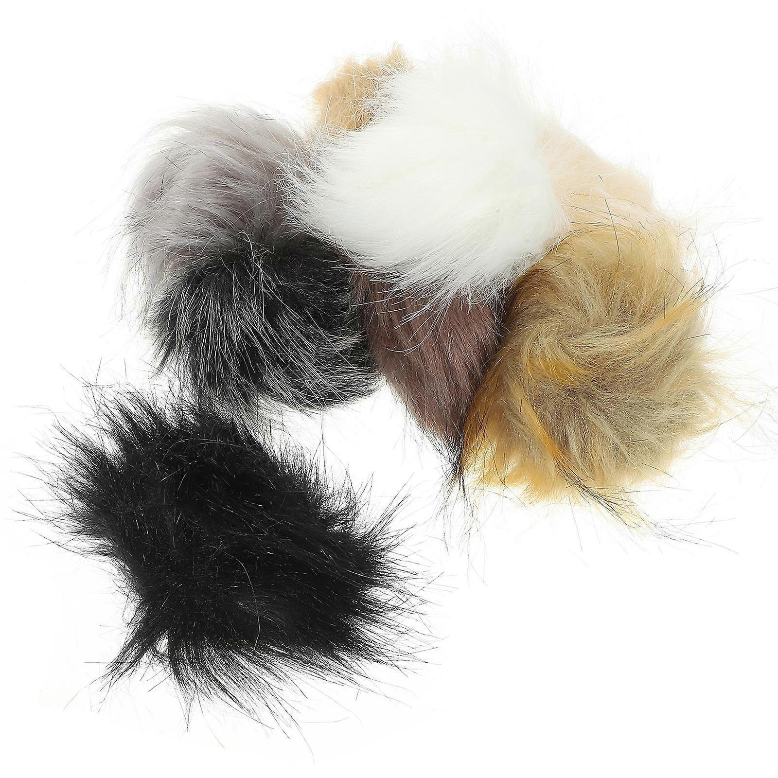 Faux Pompom DIY Decoration Set with 32Pcs for Craft Use