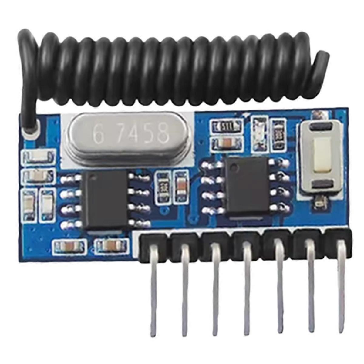 433mhz Receiver Learning Code Decoder Module 433Mhz Wireless 4 CH Output for Remote Controls 1527 2262 Encoding 1pcs