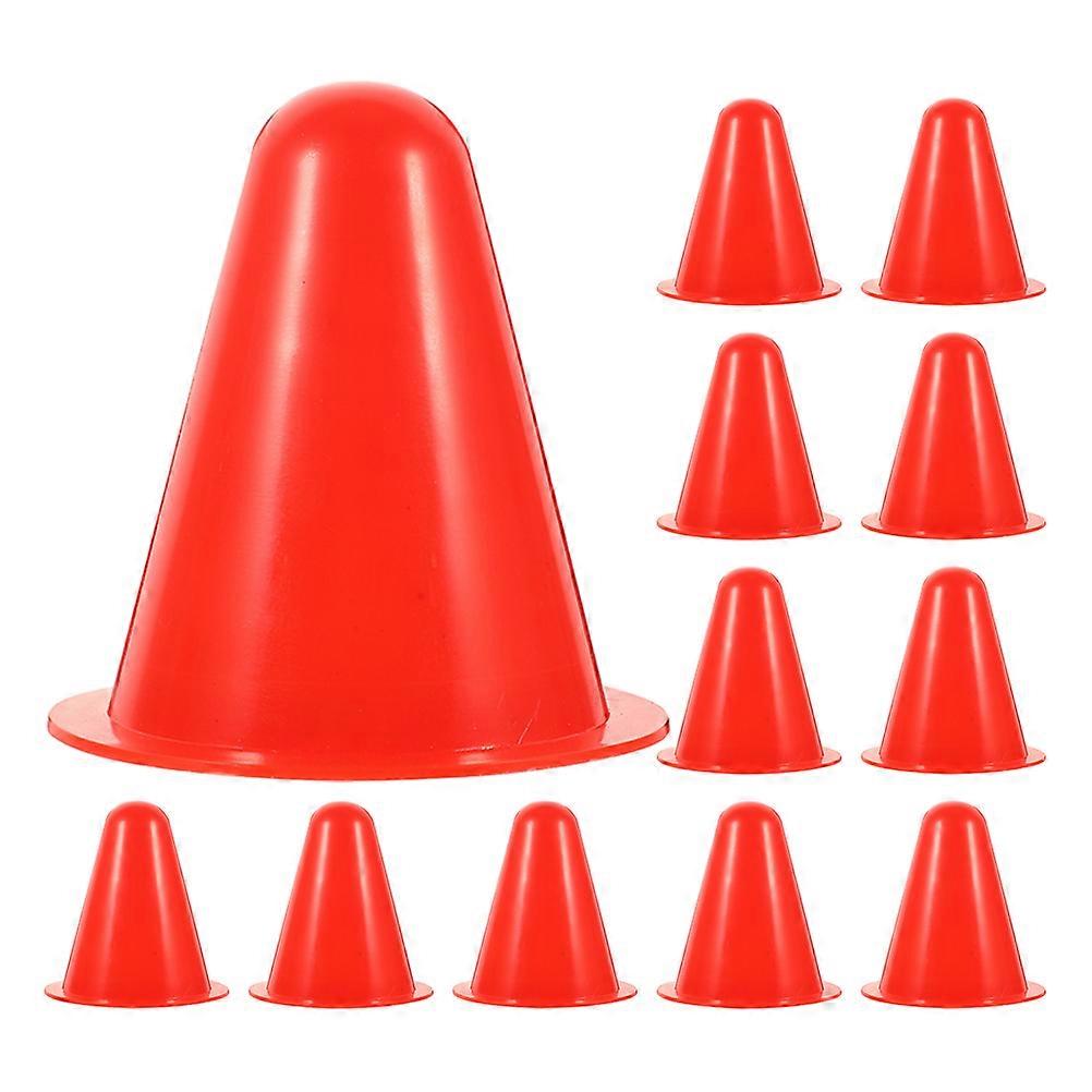 Red Plastic Roller Skating Cones 30Pcs for Agility Obstacle Training