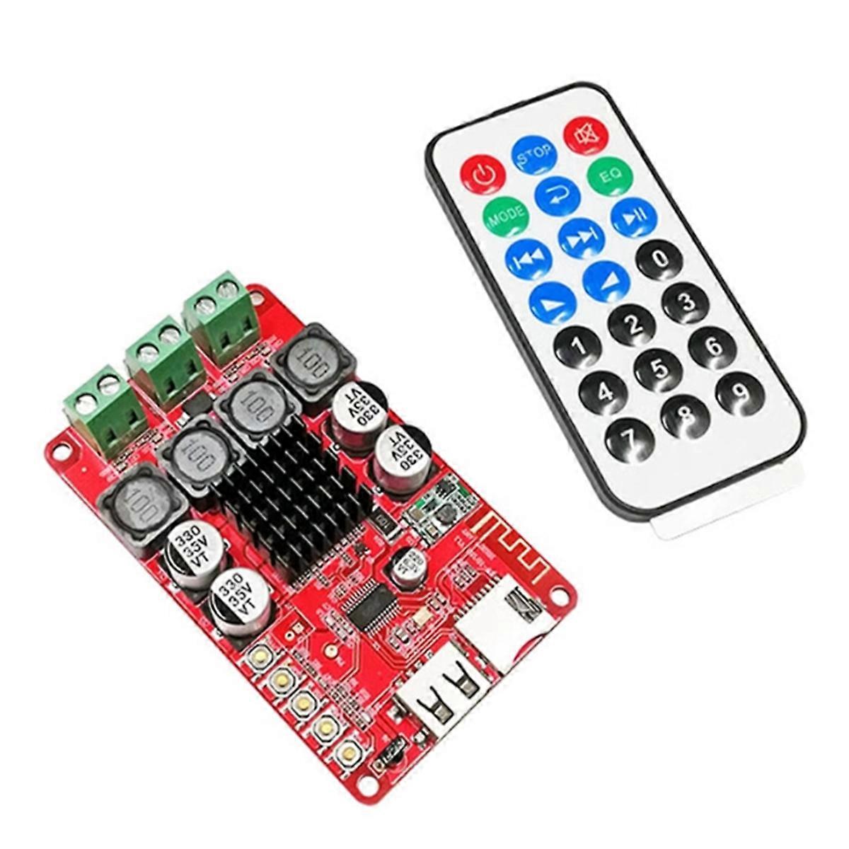 TPA3116 Digital Audio Amplifier Board TF Card U-Disk Player 2x50W Power Amplifier Board Bluetooth for Receiver FM Radio
