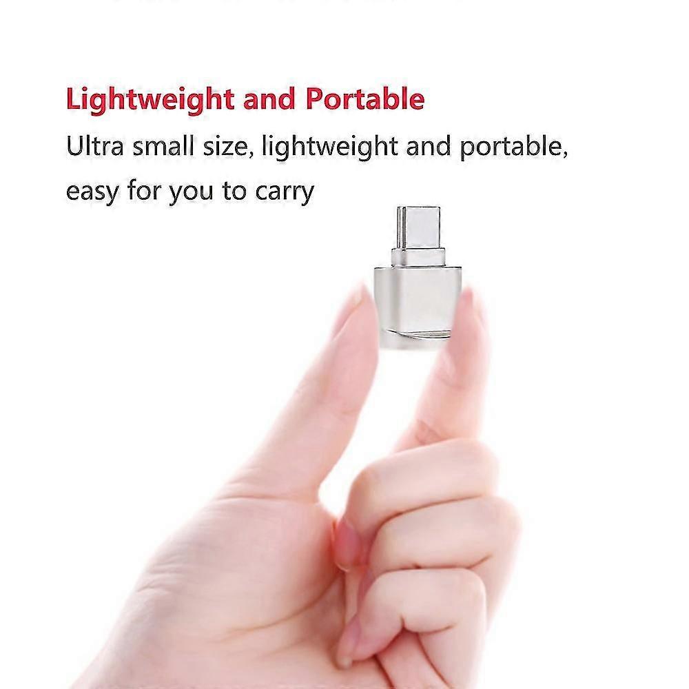 Universal Serial Bus Type C Card Reader Aluminum Alloy Tf Flash Card Reader Otg Adapter For Apple Notebook Windows