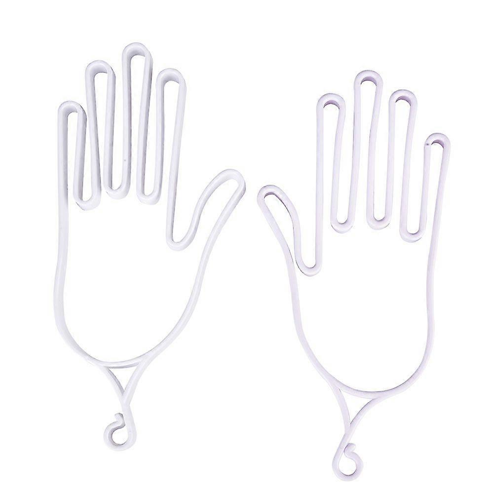 2Pcs Multipurpose Plastic Golf Gloves Keeper Support Stretcher Accessory(White   Light Pink)
