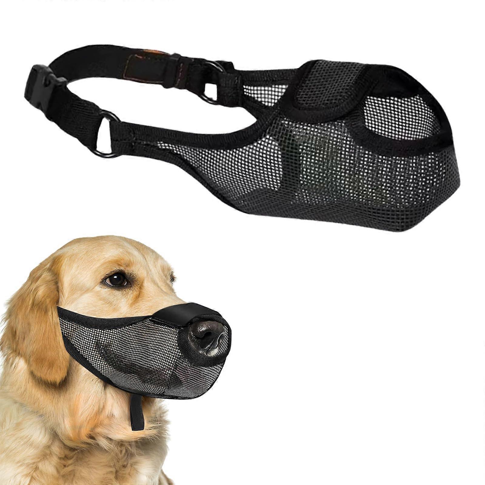 Muzzle for Medium Dogs, Soft Stop Barking Muzzle, Breathable And Drinkable, Adjustable AntiFall, Size L