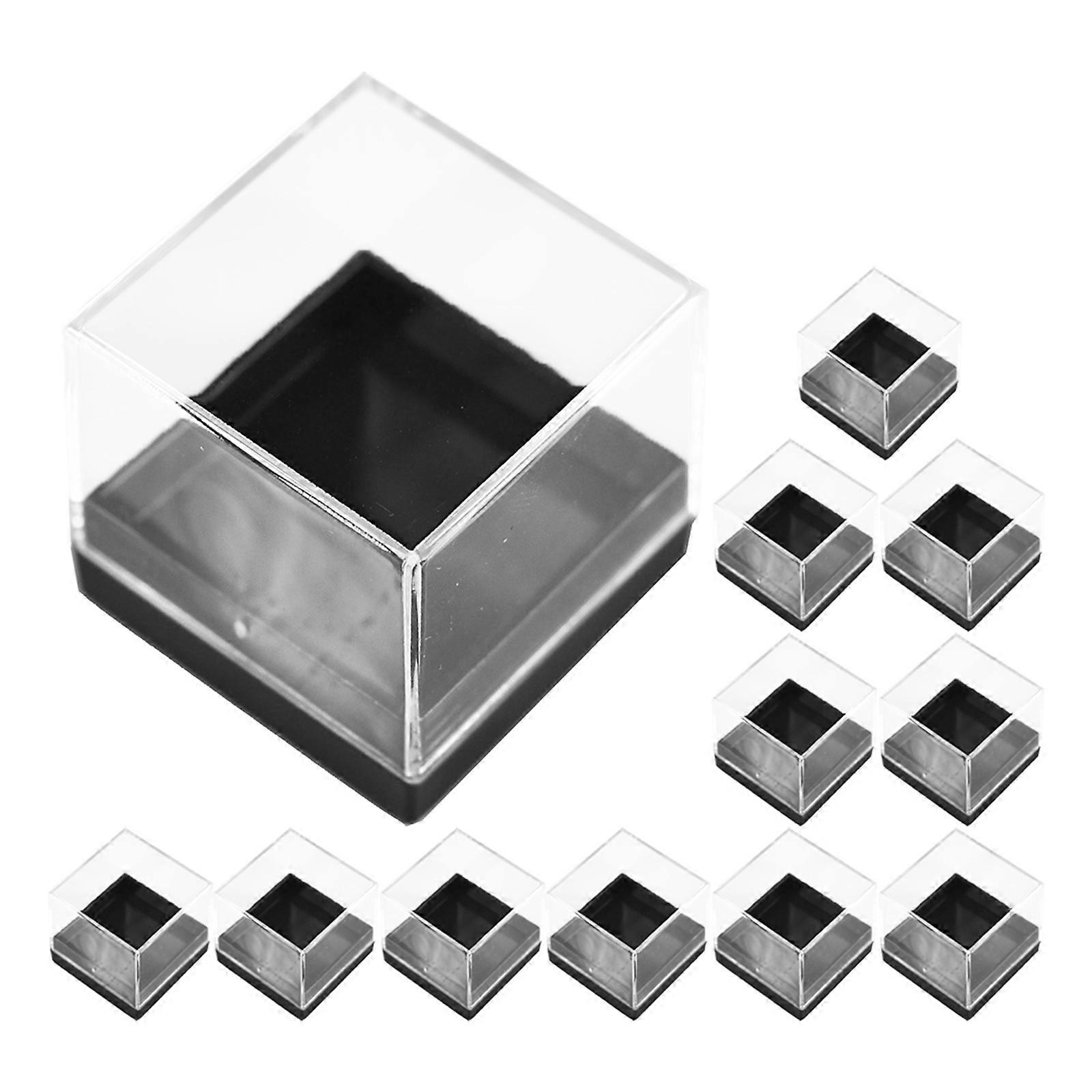 Square Display Case Mineral Specimen Storage Boxes for Collection 24Pcs