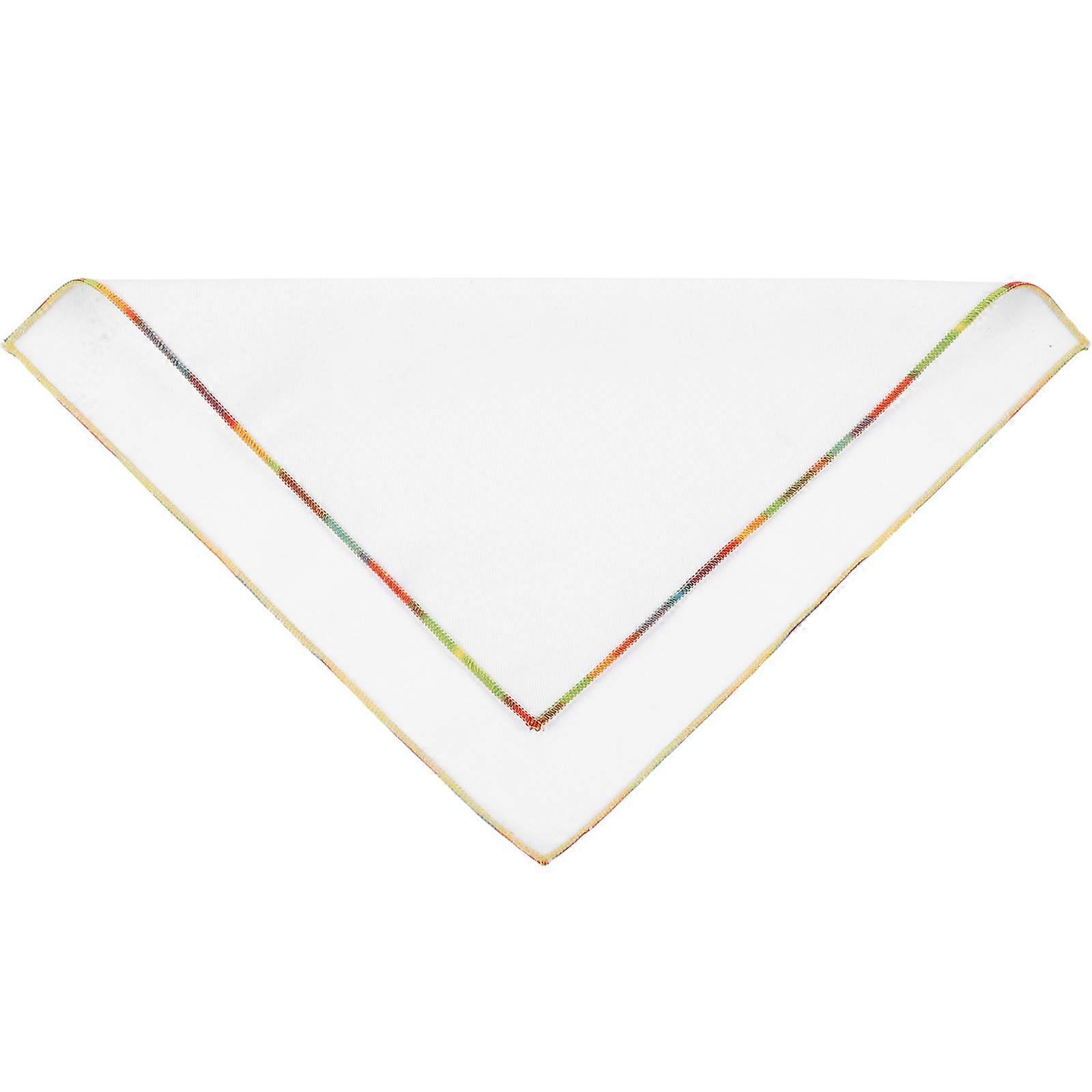 Mens Handkerchief Pocket Square for Men Decorative 3Pcs White Fabric
