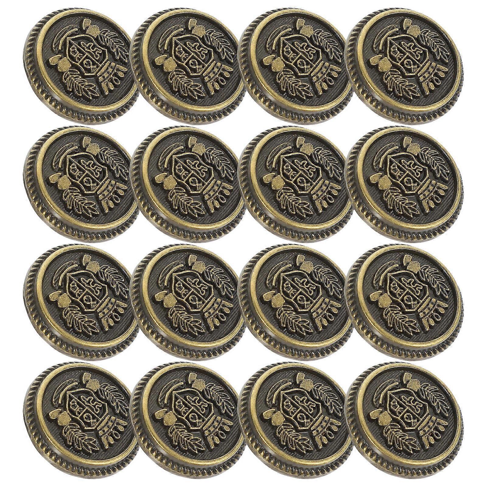 Dark Brown Sewing Buttons Alloy Multipurpose Buttons for Clothing 80Pcs Pack