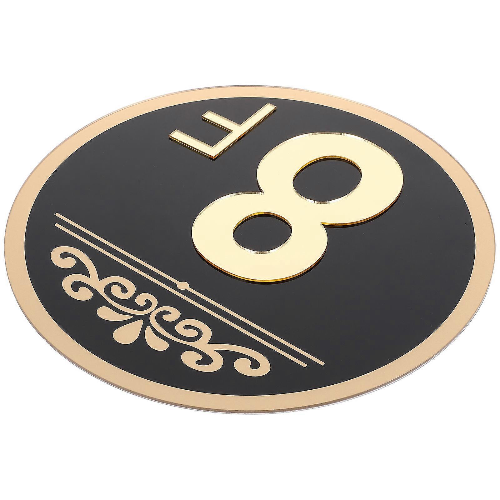 House Number Plaque Acrylic Number Sign for Office Use 3Pcs