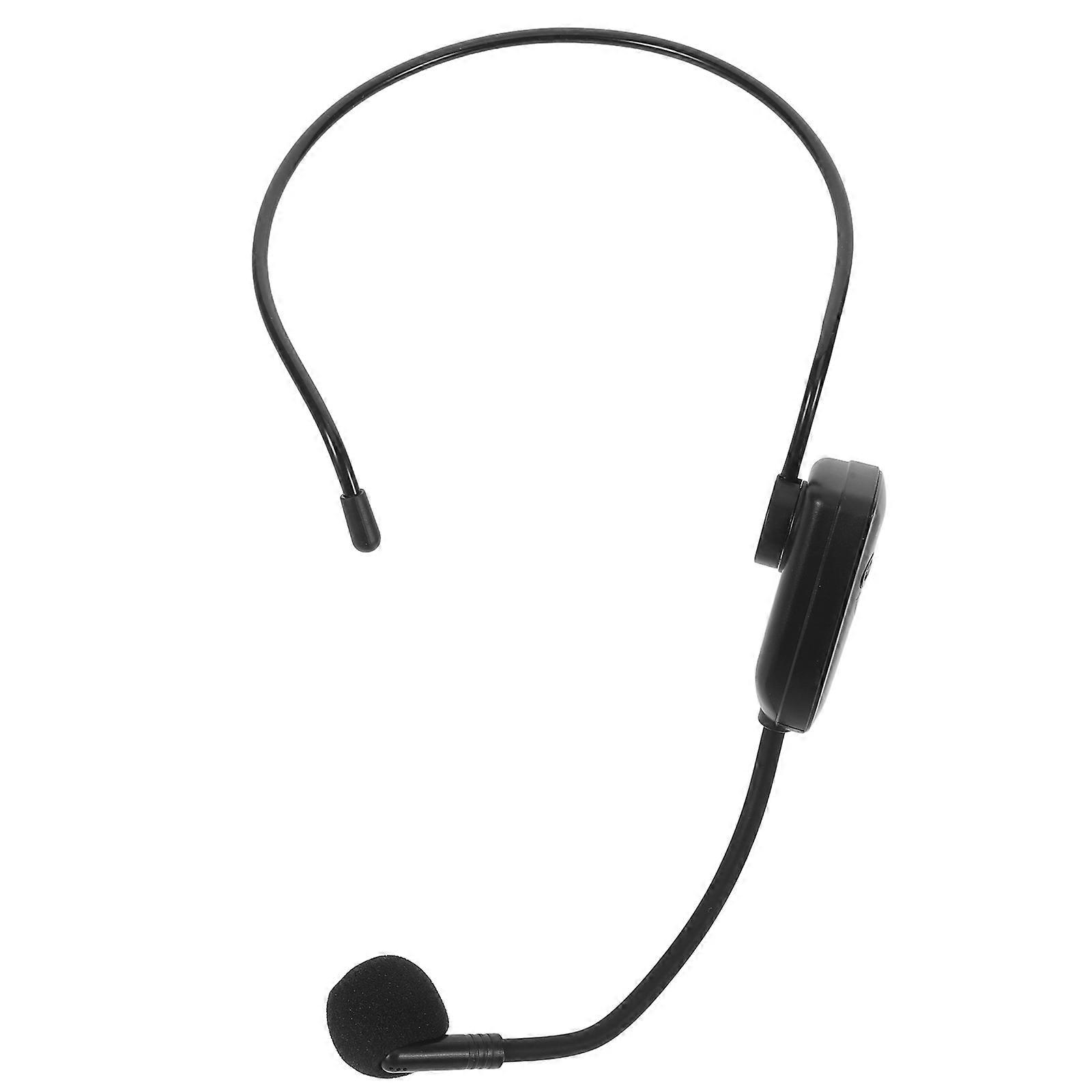 Ergonomic Wireless Voice Amplifier With Headset For Public Speakers Black 2.4G Suited For Classroom And Events 1 Set