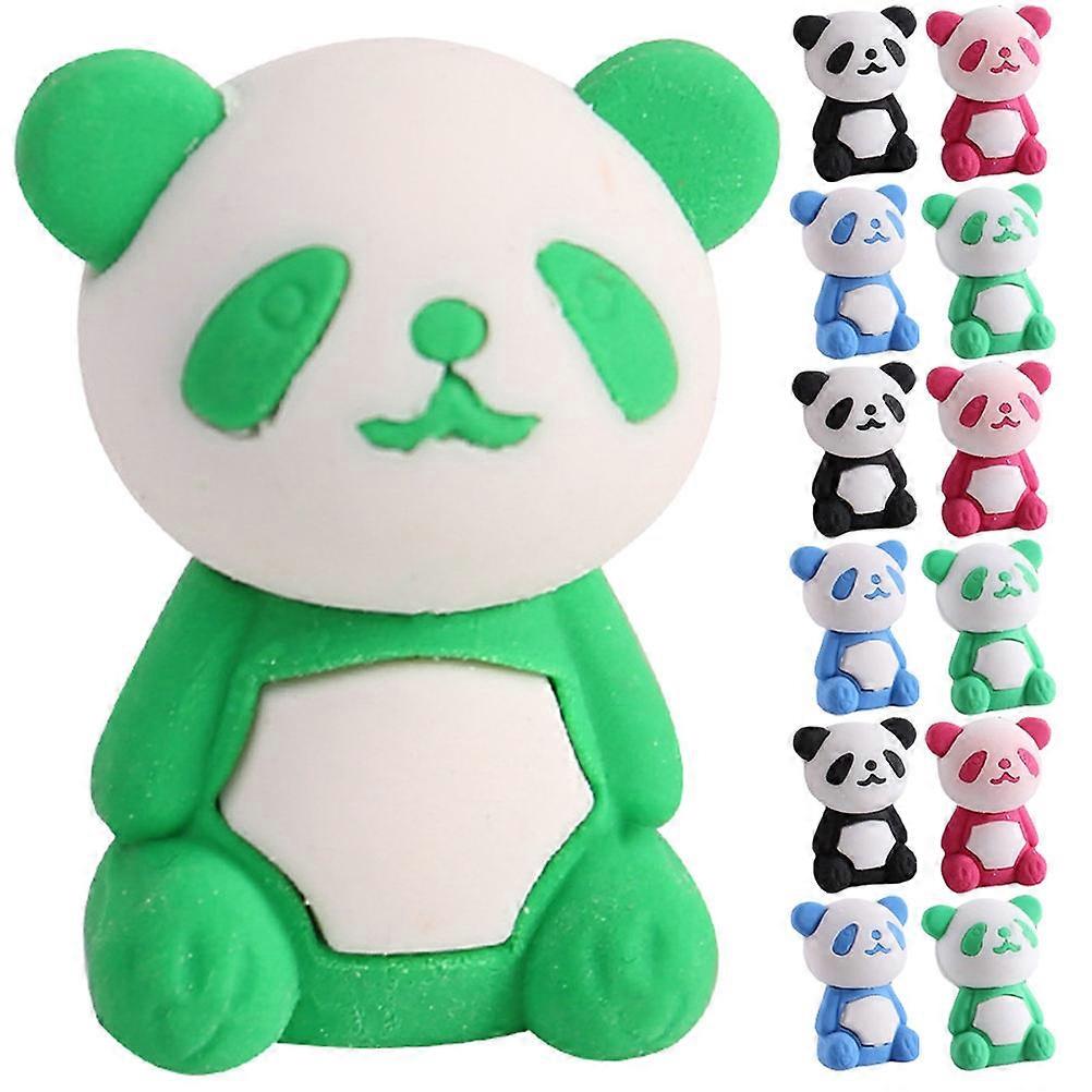 36Pcs Panda Shape Cartoon Erasers For Kids School Office Nursery Assorted Erasing