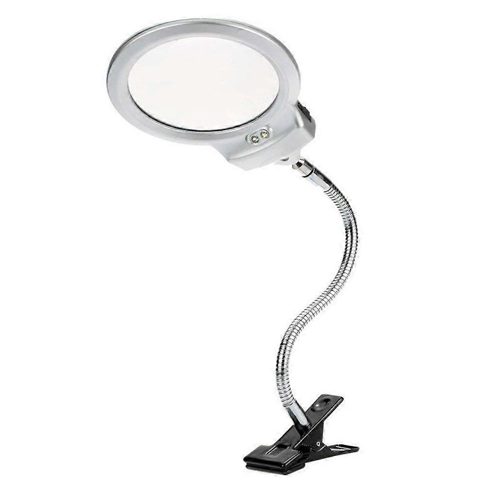 LED Desk Lamp Magnifying Glass with Clip for Reading 3Pcs Assorted Colors