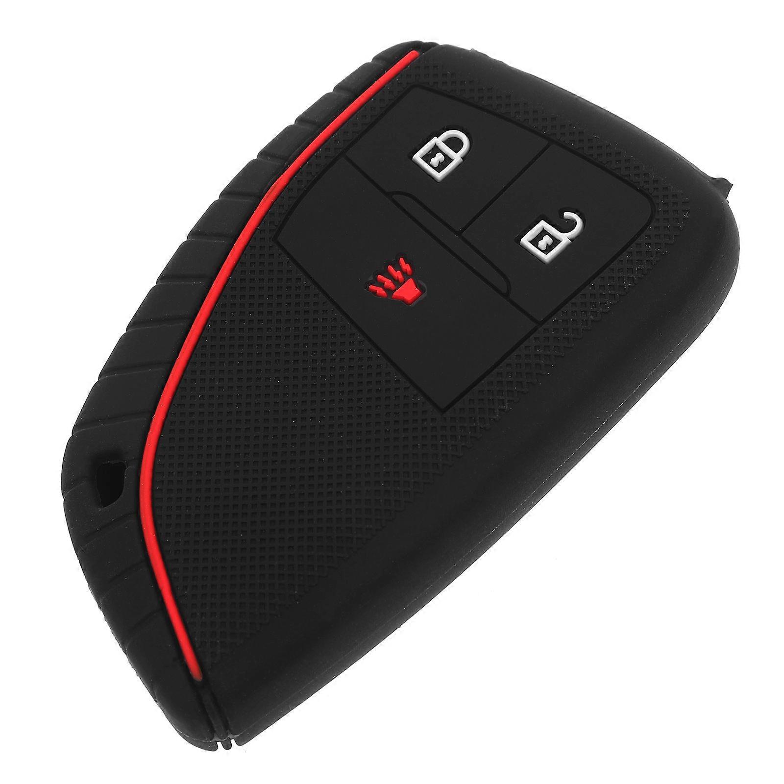 Vehicle Key Fob Cover Silicone Protector for Car Keys 4Pcs Black Set
