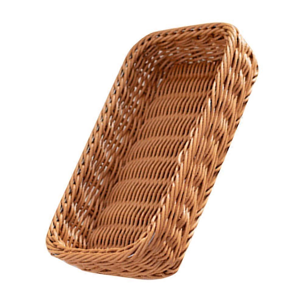 5Pcs Plastic Storage Basket for Kitchen Utensil Organizer Brown