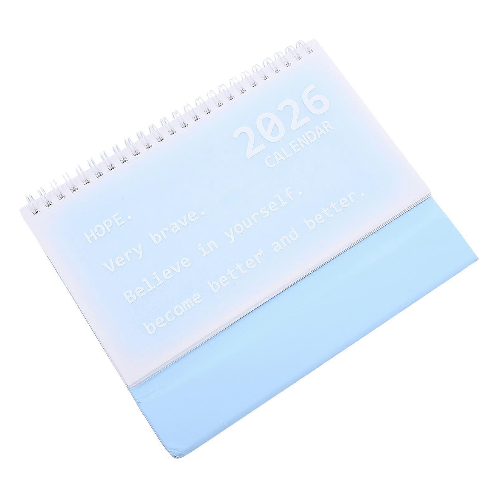 Desk Calendar 5Pcs Blue Coil Bound for 2026 Year Monthly Planner