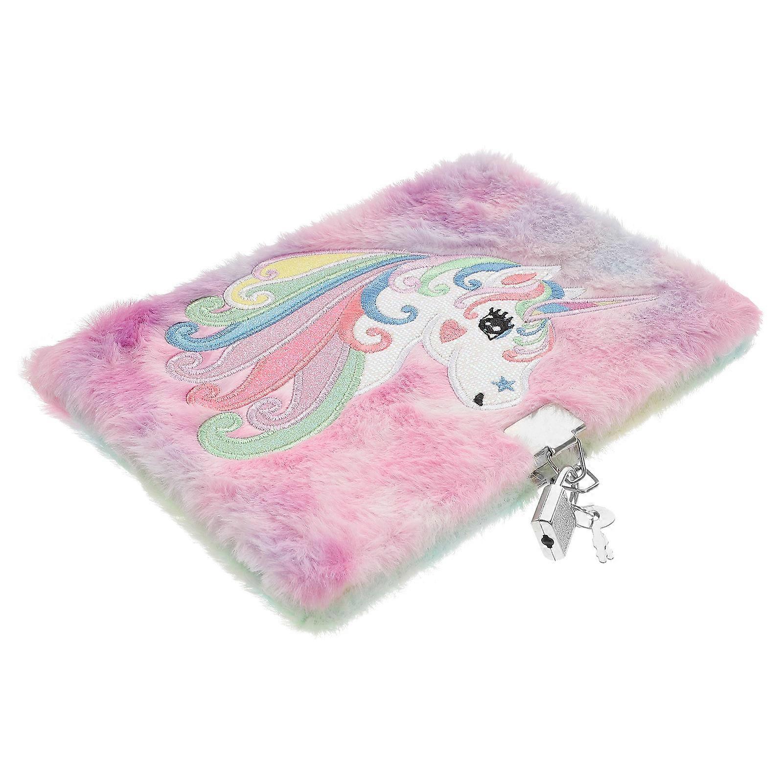 Plush Cartoon Notebook 5Pcs Rectangular Unicorn Cover Ideal For Students In Classroom Office And Bedroom