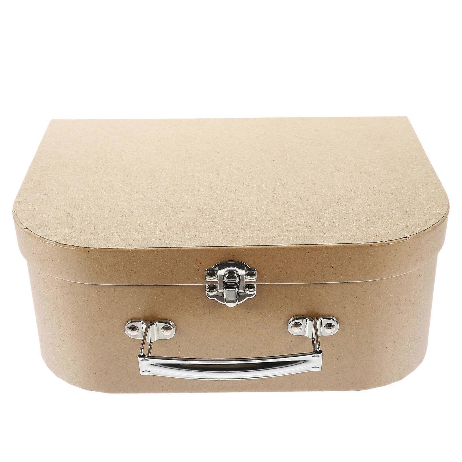 Decorative Cardboard Suitcase Storage Box For Home Use Rectangular Simple And Practical 1Pcs
