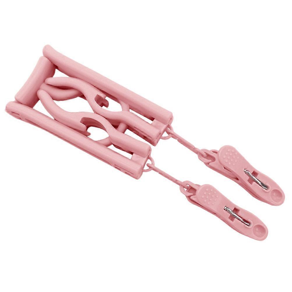 Multifunctional Travel Folding Hanger Non-slip Clip Design Pink 1Pcs Ideal For Business Trips And Clothes Organization