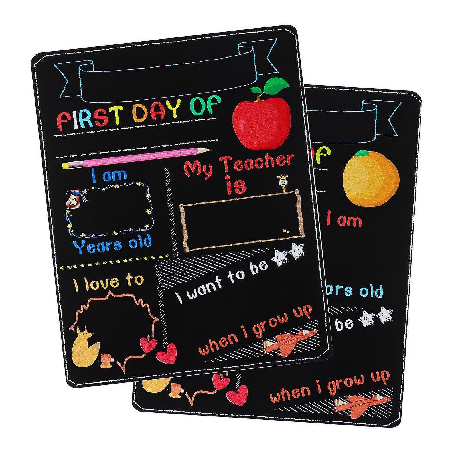 Double Sided Color Printing Chalkboard for Leaving Message 4Pcs Student Sign