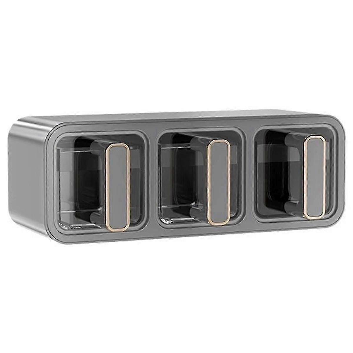 Wall-Mounted Kitchen Salt MSG Seasoning Condiment Storage Box Home Integrated Multi-Grid Seasoning