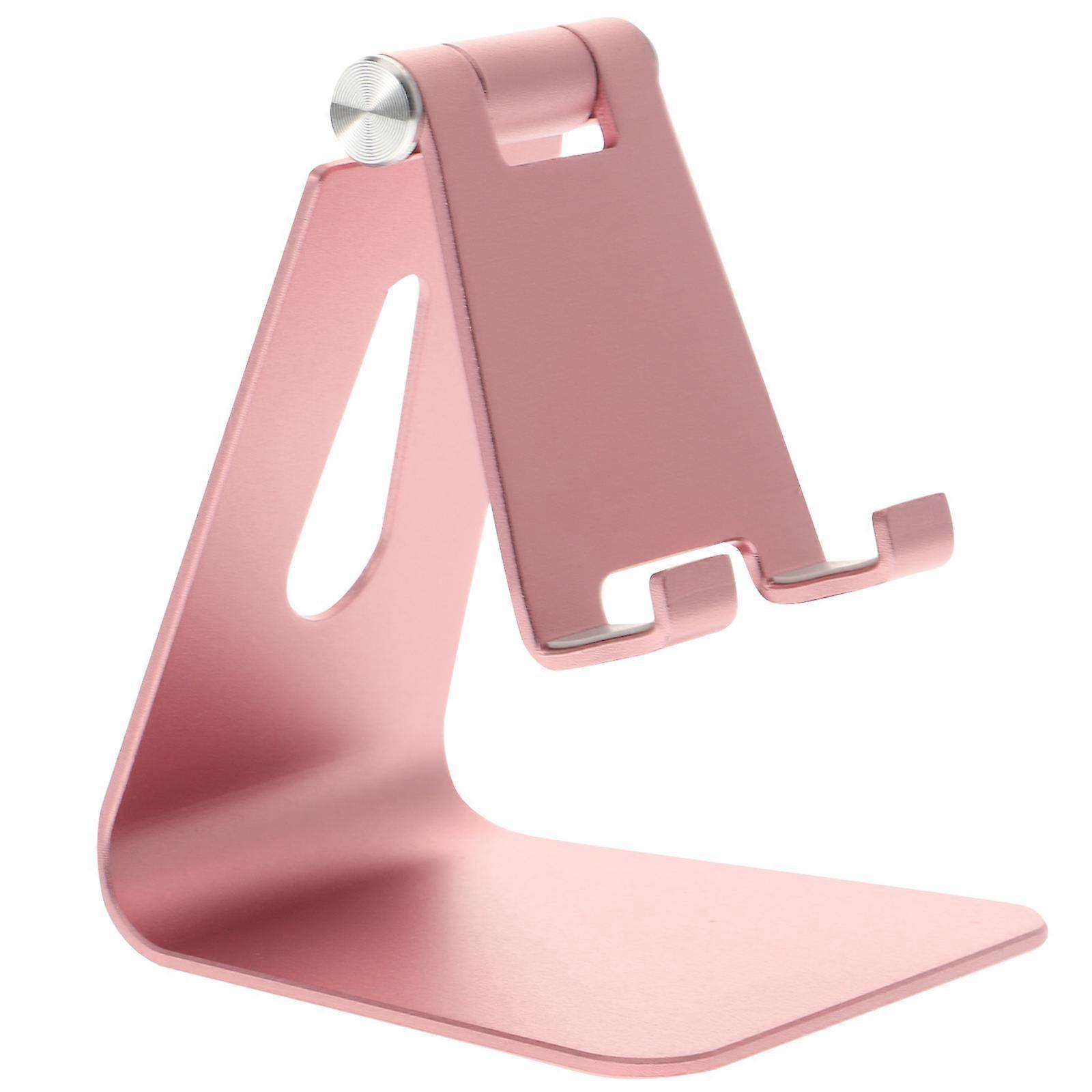 Durable Iron Mobile Phone Case Base Holder 2Pcs Pink For Smartphone And Tablet Perfect For Study Room