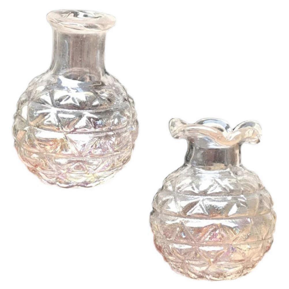 Mini Vase Ornaments Miniature Props for Decor 4Pcs Set