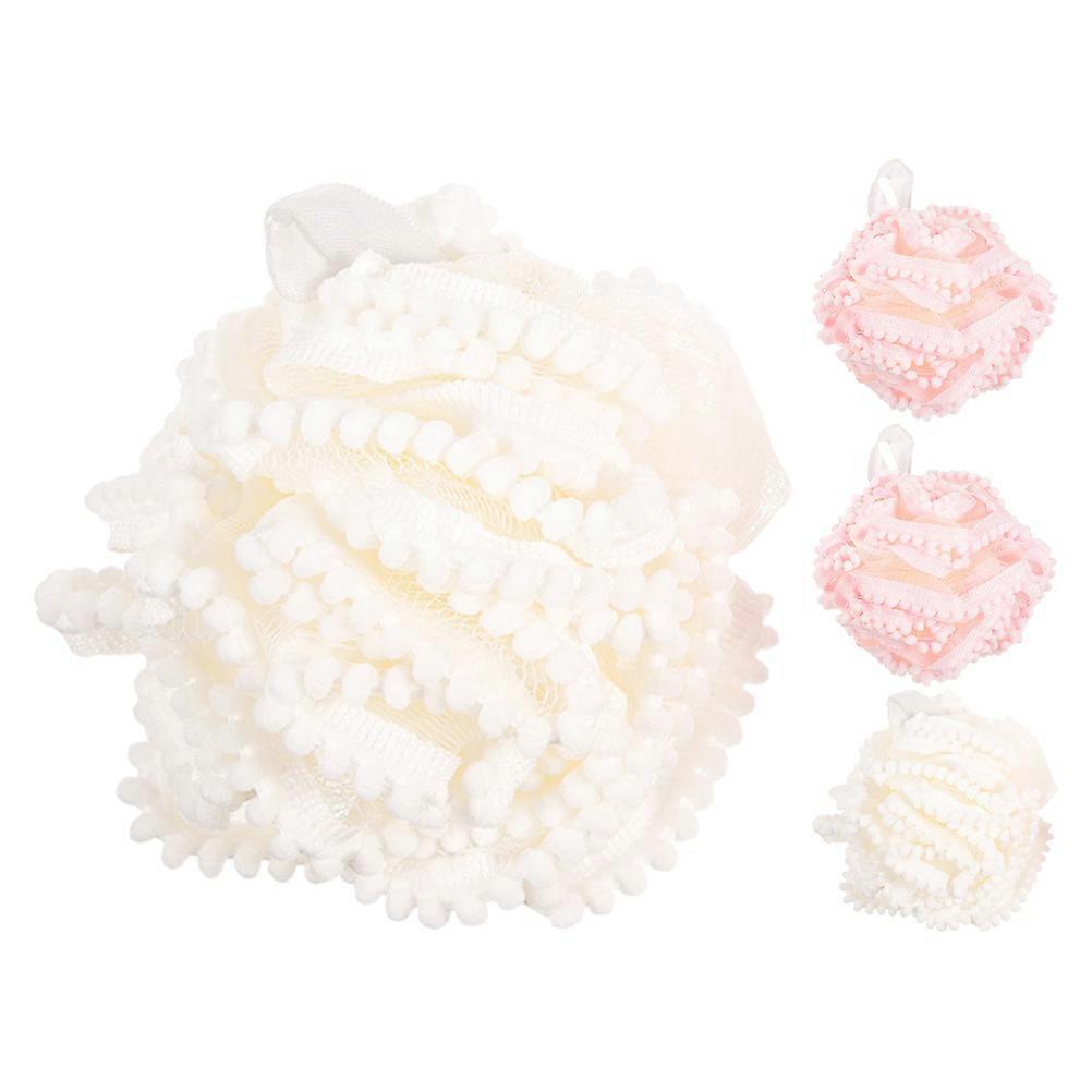 Soft Nylon Shower Puff for Women 4Pcs Multi Body Scrubber