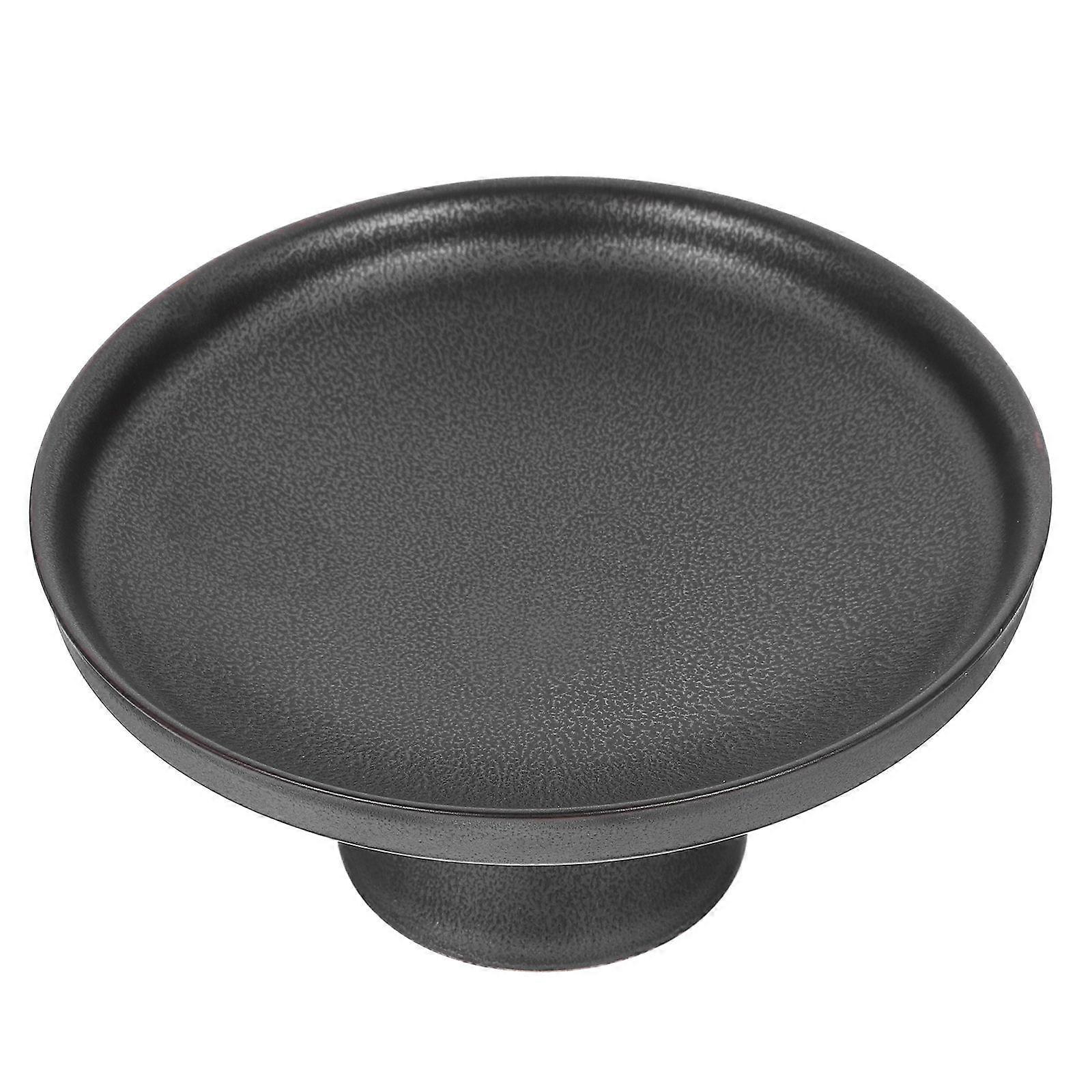 Round Fruit Plate For Hosts Featuring Simple Design In Black Color With Dishwasher Safe Functionality Perfect For Banquets 1 Piece