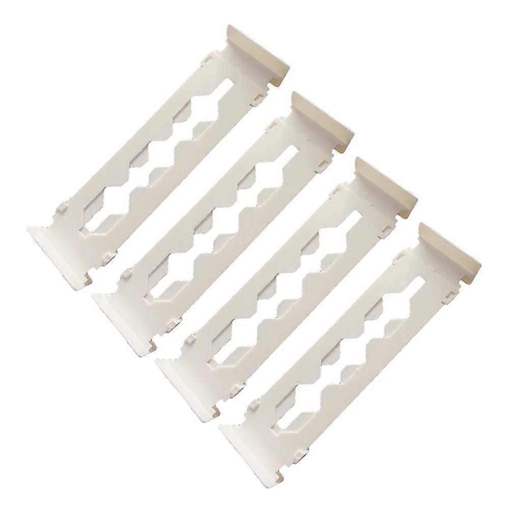 Adjustable Drawer Organizer 4Set for Dresser Drawer Household Storage White with Spring Loaded Mechanism