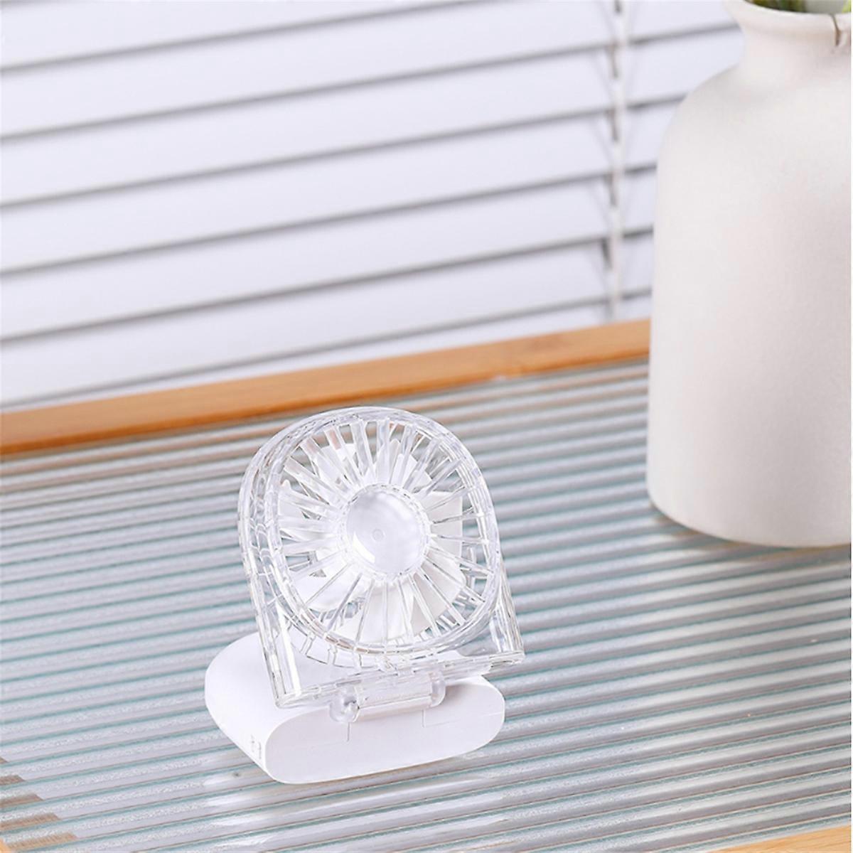 Portable USB Fans with Transparent Design with Five-Speed White
