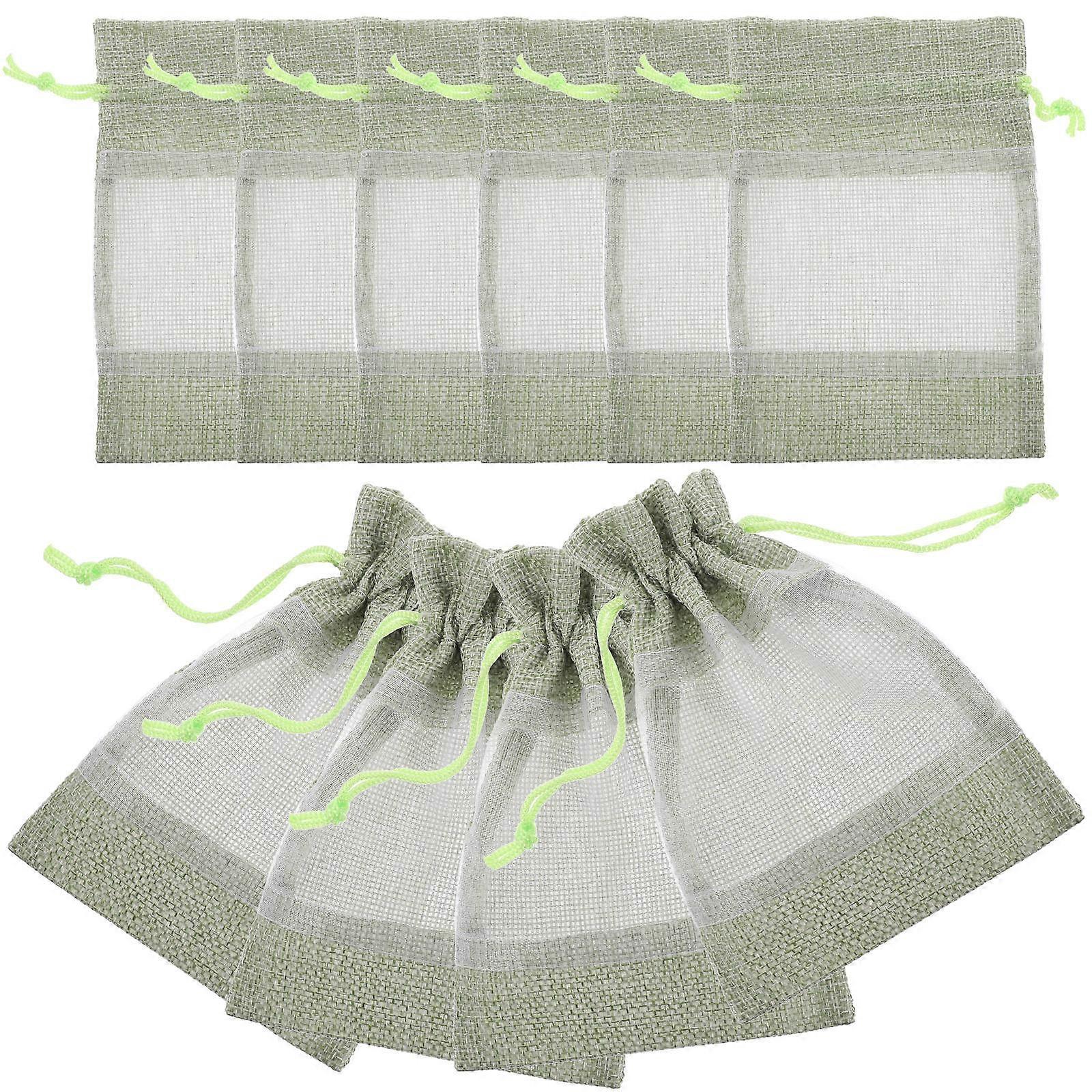 Drawstring Bag Clear Window Small Organizer Bag for Jewelry Storage 40Pcs