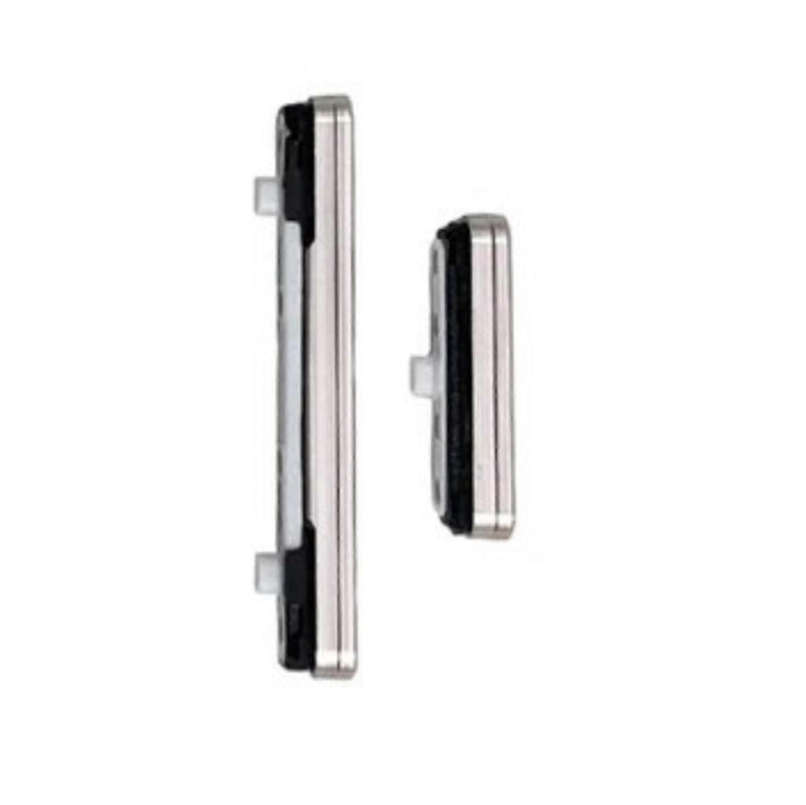Side Button Replacement Set For Samsung Galaxy S23/S23+ Power & Volume Buttons, Model S911/S916, Silver