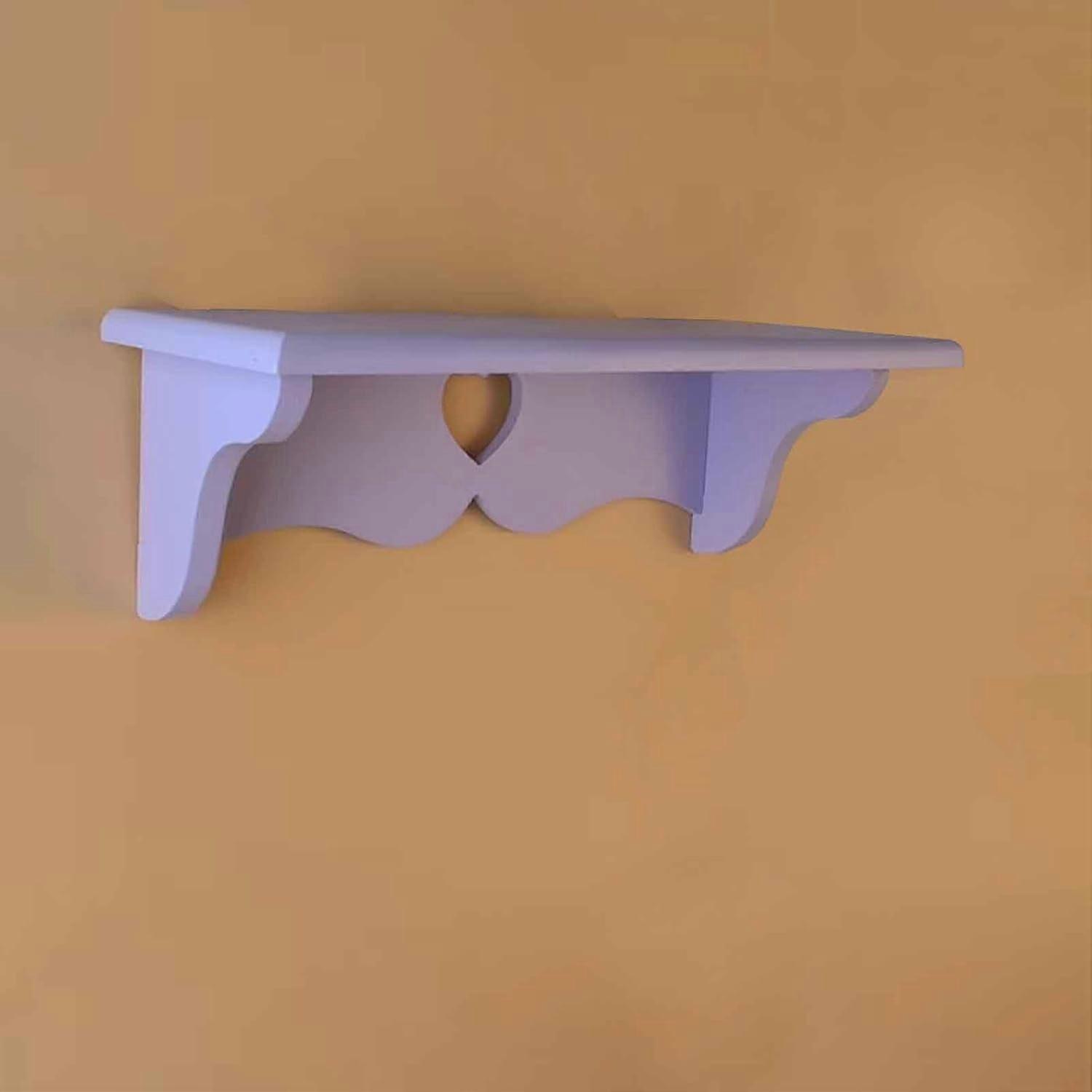 Wood Floating Shelf, 1 Layer, Purple, Decorative Shelf