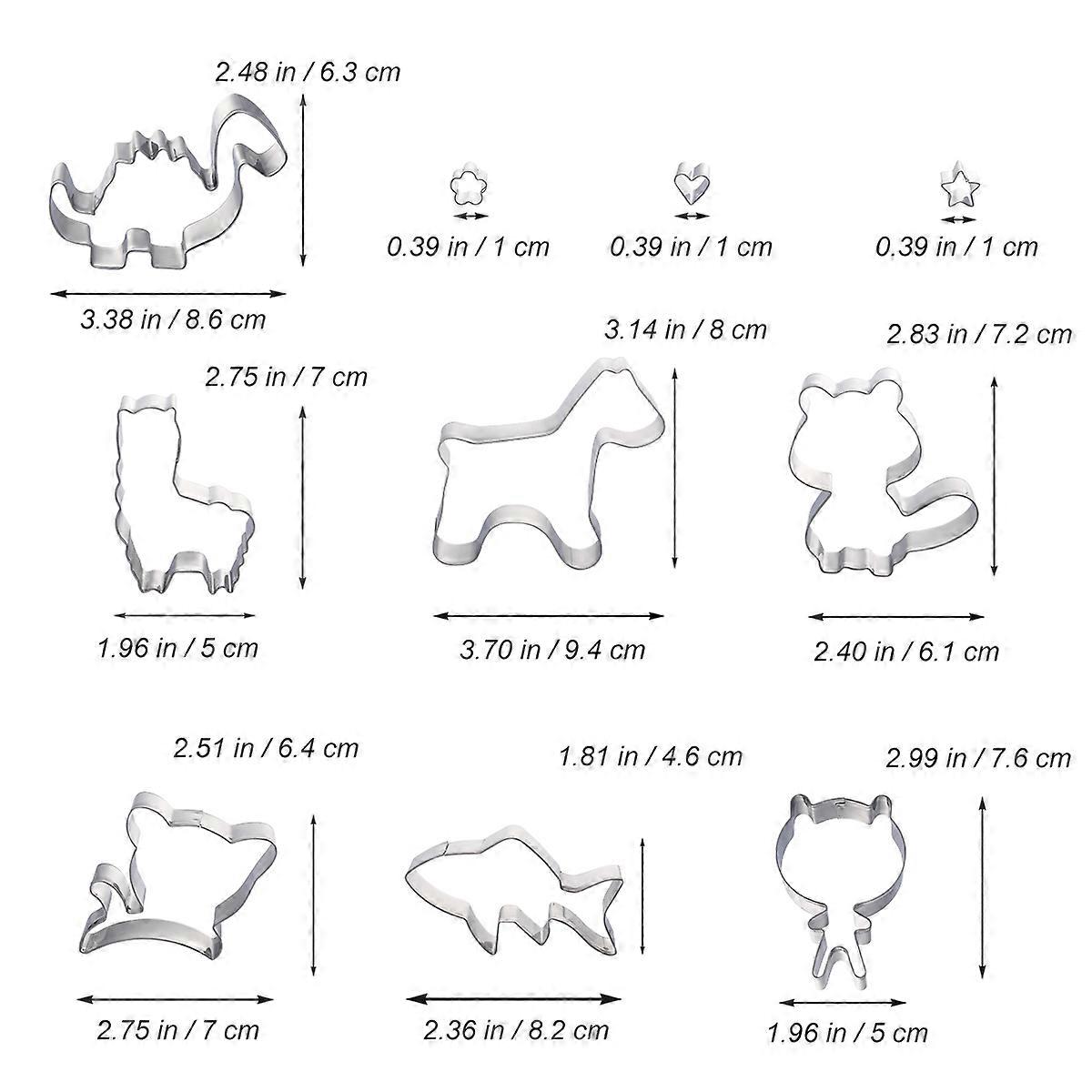 Cookie Cutters Stainless Steel for Cookie Making 10Pcs Dinosaur Cake Mold Kit