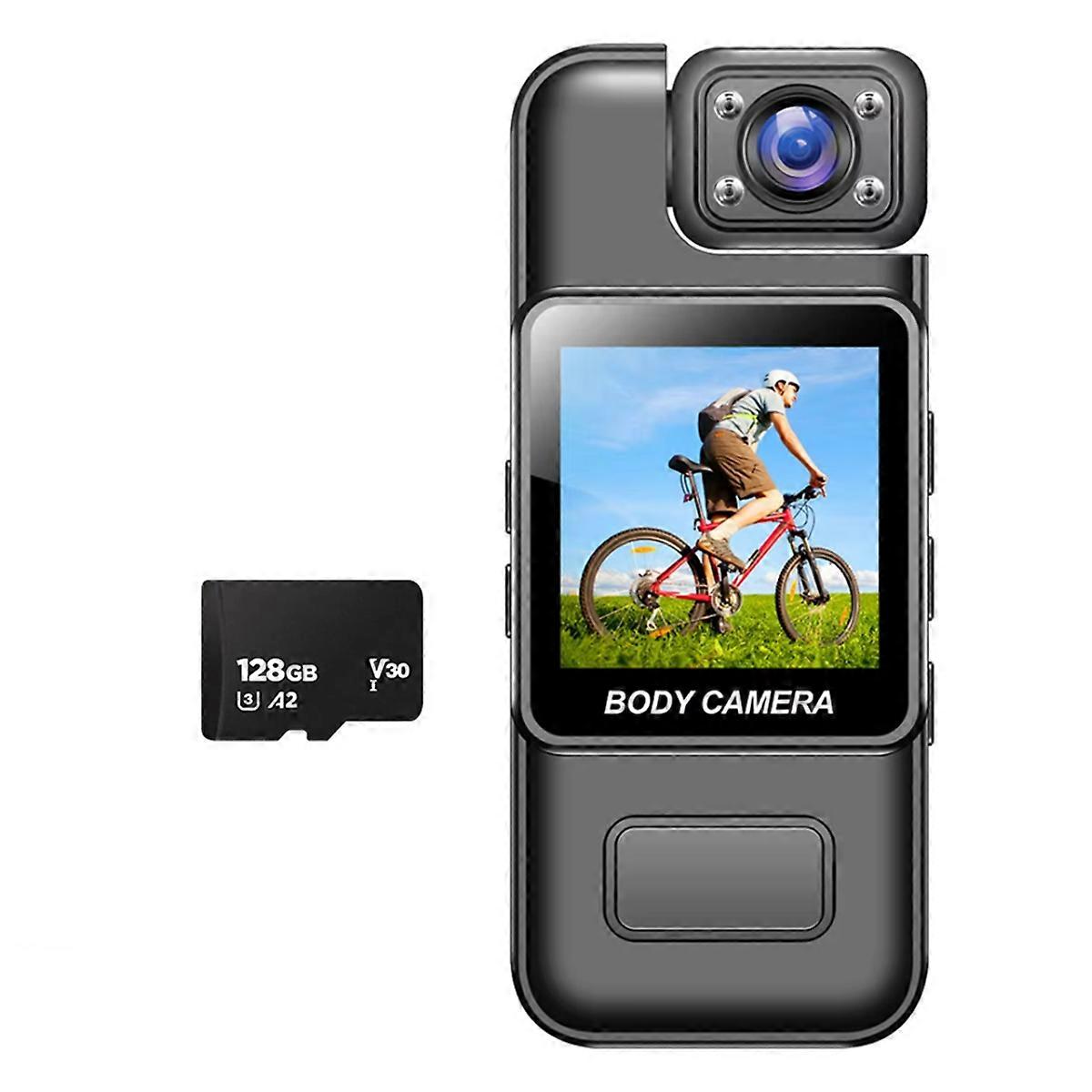 HD Camera with 128GB SD Card Portable Digital Video Recorder