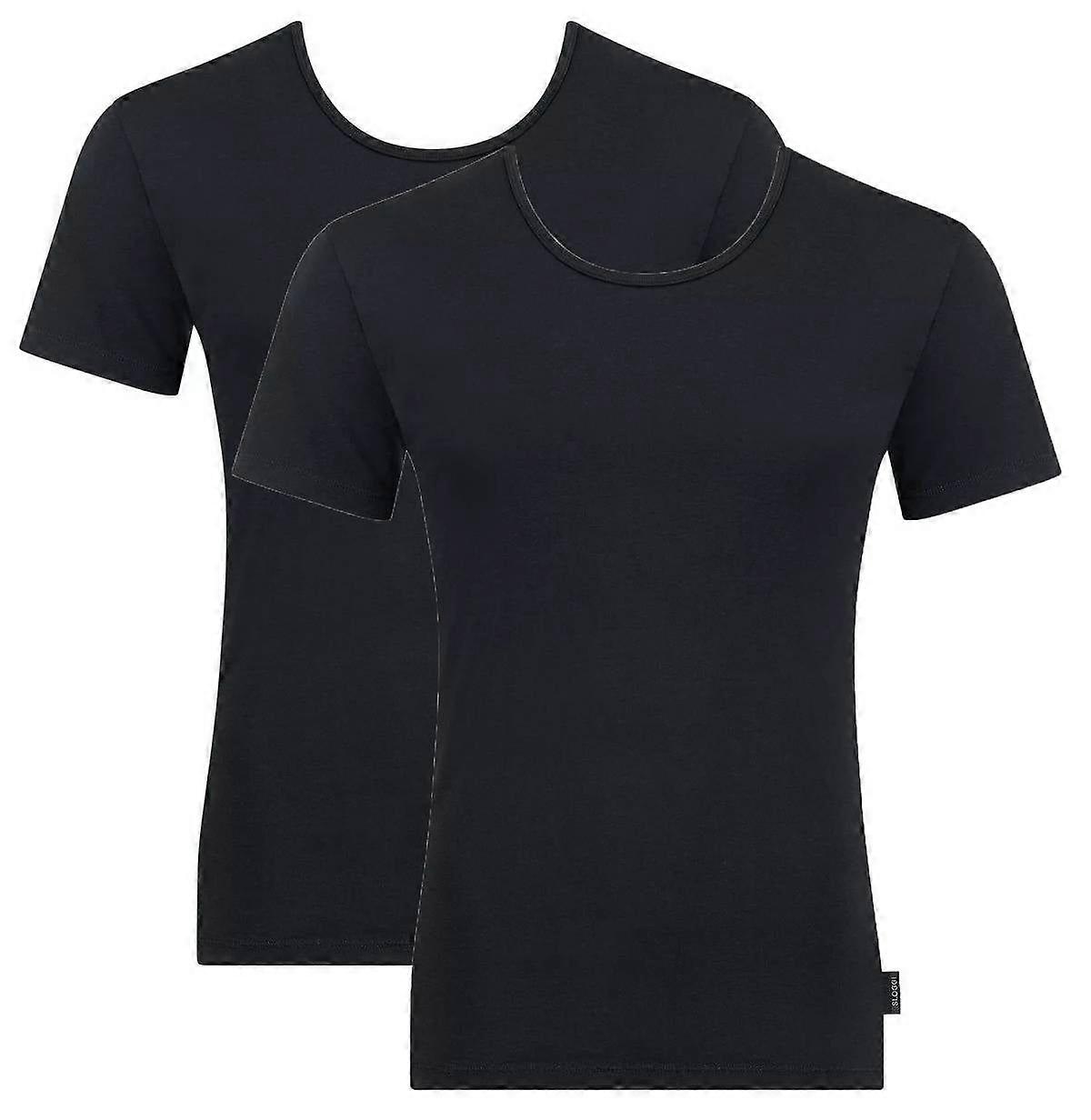 Sloggi 24/7 2 Pack SH 03 O-Neck T-Shirt - Black