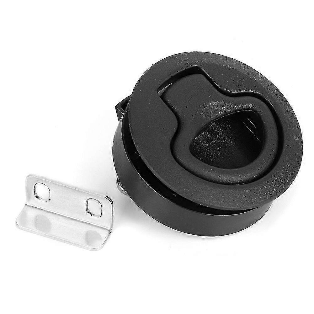 25-26 Black Round Flush Slam Latch Deck Hatch Pull Practical Boat Marine Hardware Accessory